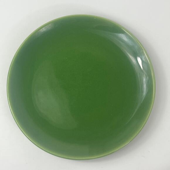 Bauer Los Angeles Pottery Salad Plate Green Vtg 60s Replacement Ceramic Glazed - Picture 1 of 4